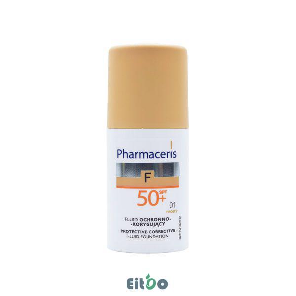 فارماسریز F کرم پودر مایع 01 همراه ضد آفتاب با spf50