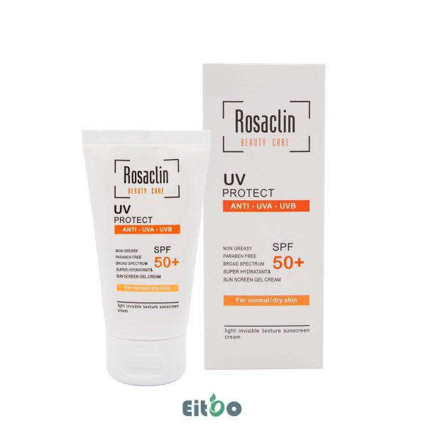 رزاکلین کرم ضدآفتاب بی رنگ پوست خشک و نرمالSPF50